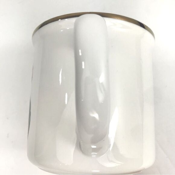 Pottery Barn White Red Stewart Plaid Alphabet Monogram S Stoneware Holiday Mug - Picture 8 of 13